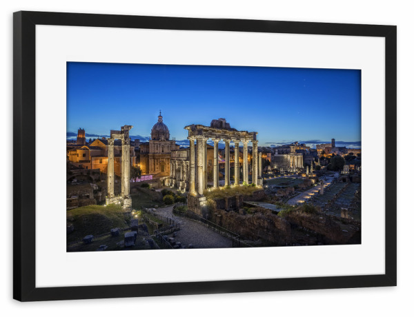 Poster mit Rahmen schwarz "Forum Romanum in Rom" artboxONE - Architektur,Städte / Rom