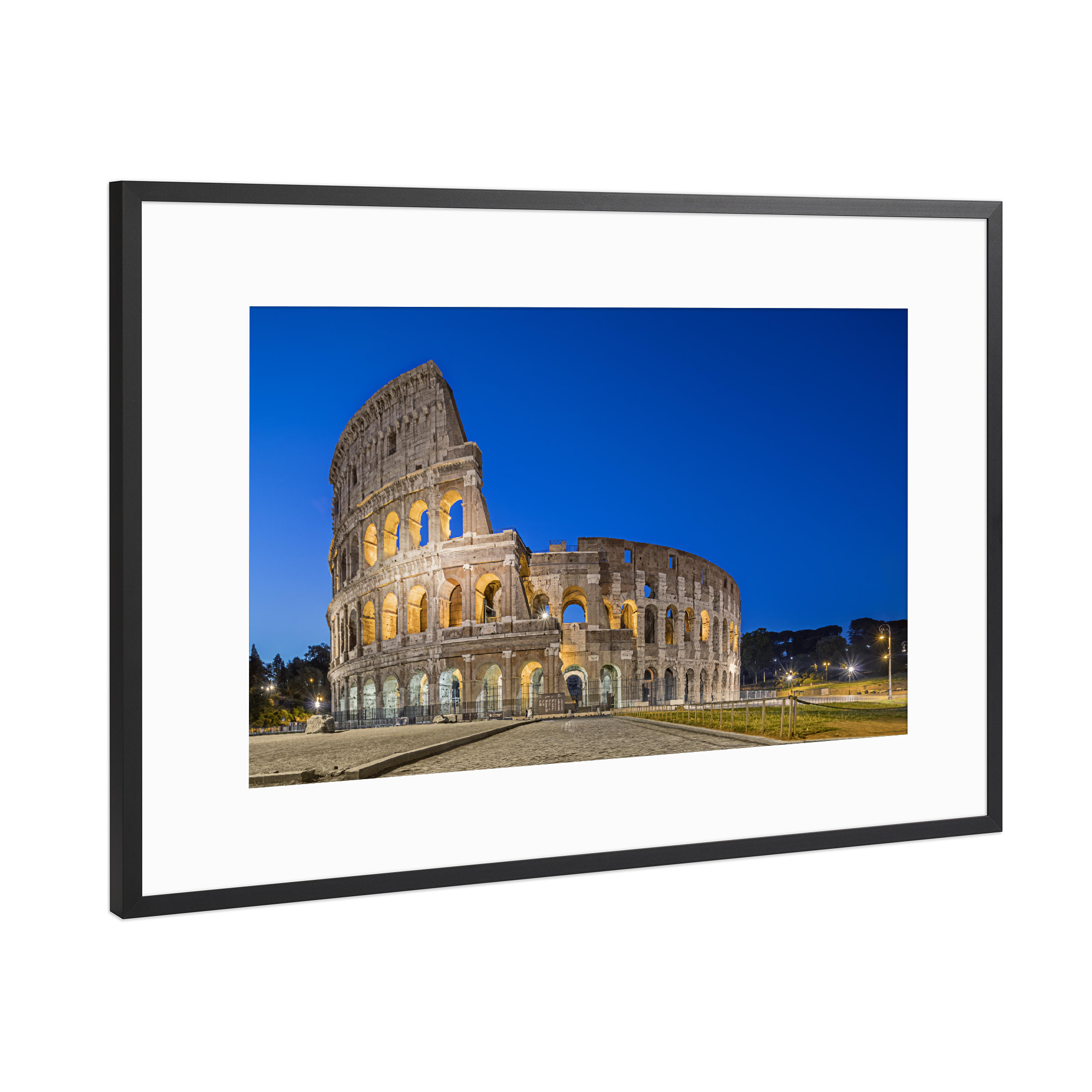 Poster mit Rahmen Schwarz (Metallic) "Kolosseum in Rom" artboxONE - Architektur,Städte / Rom