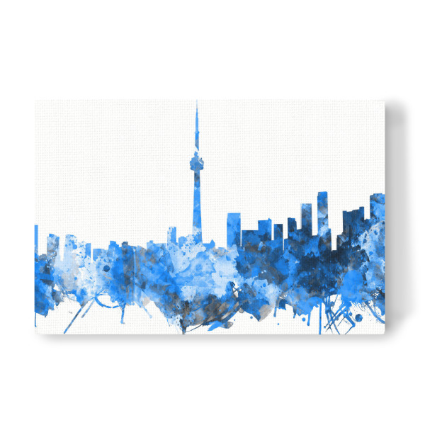 Leinwandbild "Toronto city skyline blue" artboxONE - Städte,Reise,Architektur
