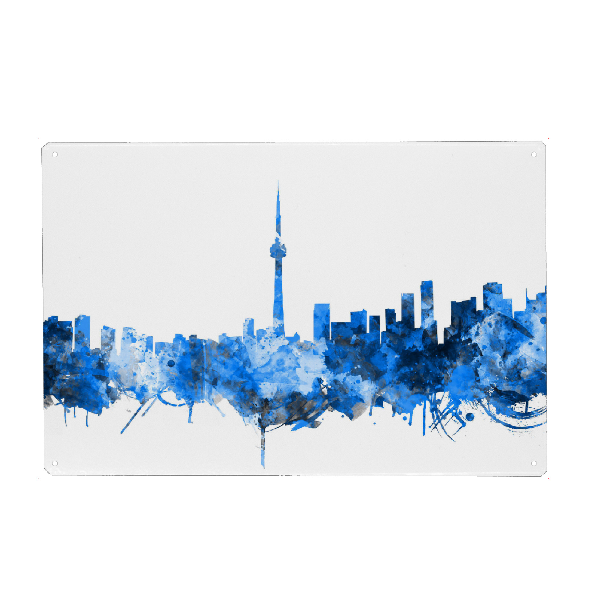 Metall Poster "Toronto city skyline blue" artboxONE - Städte,Reise,Architektur