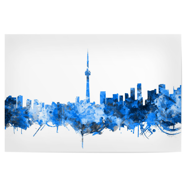 Poster "Toronto city skyline blue" artboxONE - Städte,Reise,Architektur