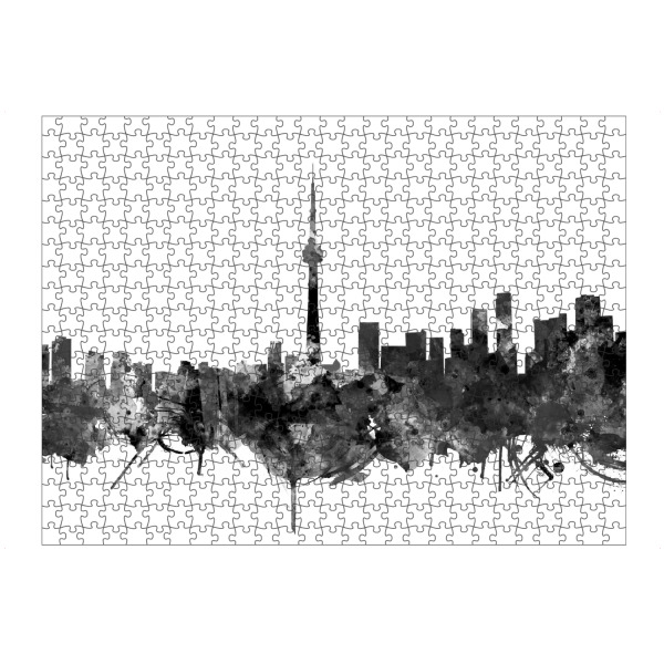 artboxONE Puzzle "Toronto city skyline black and white" artboxONE - Städte,Reise,Schwarzweiß,Architektur