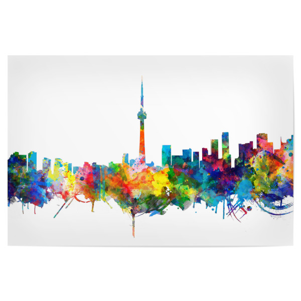 Poster 30x20 cm "Toronto city skyline watercolor" artboxONE - Städte,Reise,Architektur - Toronto,Skyline,Watercolor