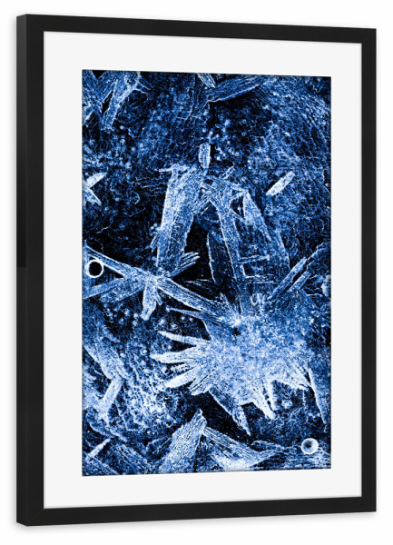 Poster mit Rahmen schwarz "Eiskunst LXV" artboxONE - Natur,Abstrakt
