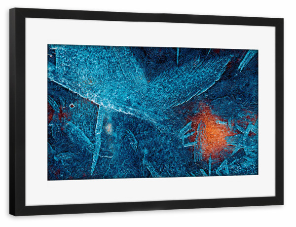 Poster mit Rahmen schwarz "Eiskunst LVIII" artboxONE - Natur,Abstrakt