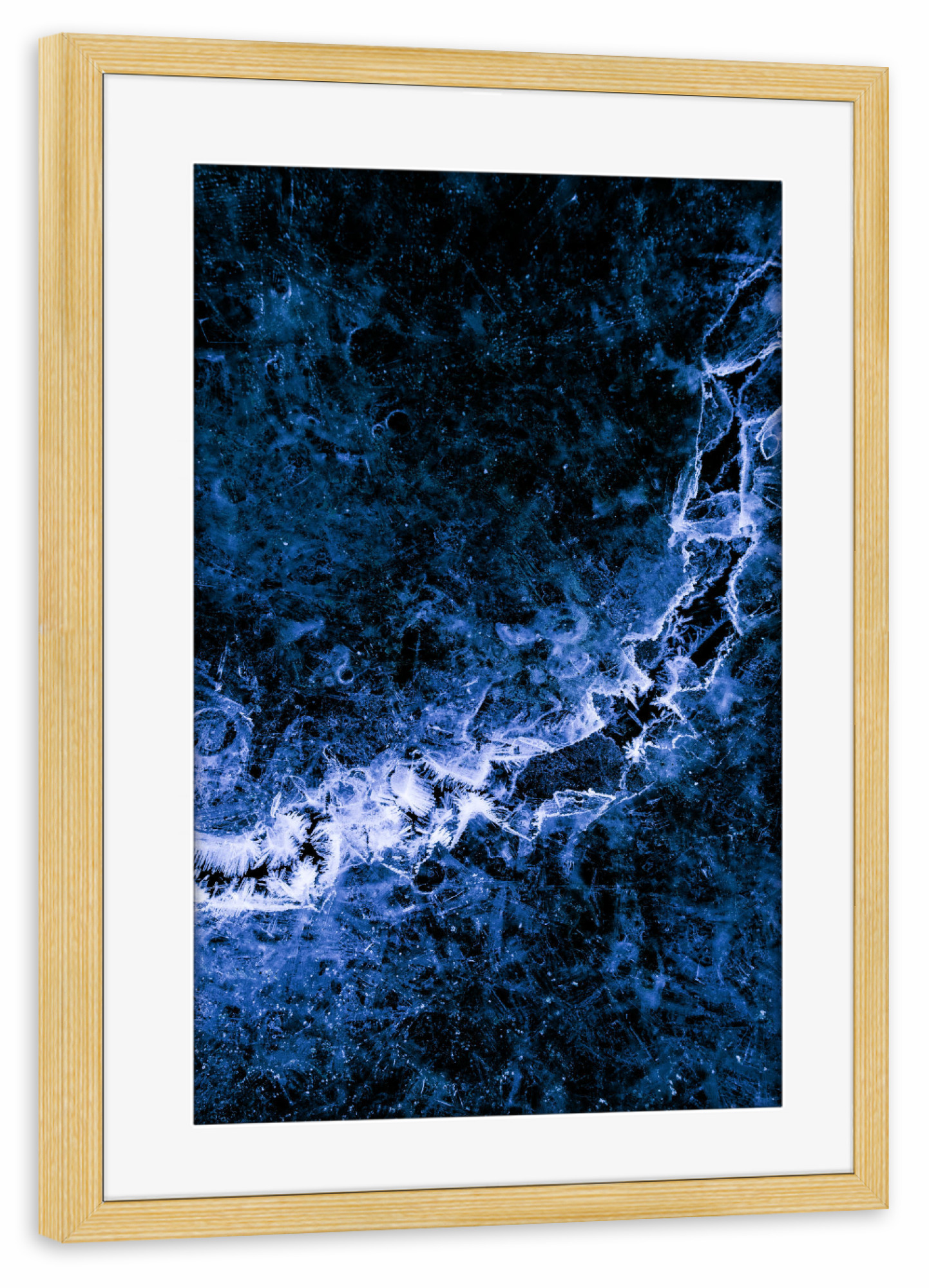 Poster mit Rahmen kiefer "Eiskunst XLIII" artboxONE - Natur,Abstrakt