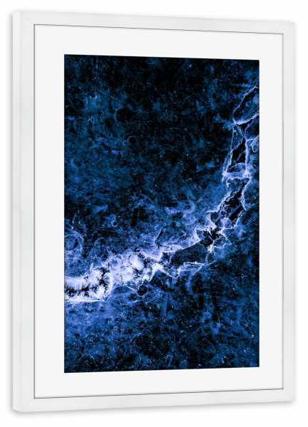 Poster mit Rahmen weiß "Eiskunst XLIII" artboxONE - Natur,Abstrakt