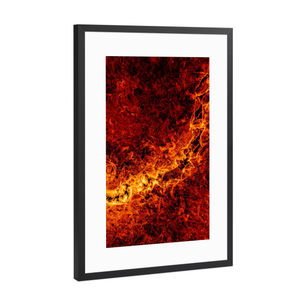 Poster mit Rahmen Schwarz (Metallic) "Eiskunst XLV" artboxONE - Natur,Abstrakt