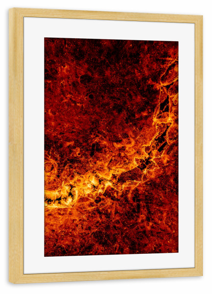 Poster mit Rahmen kiefer "Eiskunst XLV" artboxONE - Natur,Abstrakt