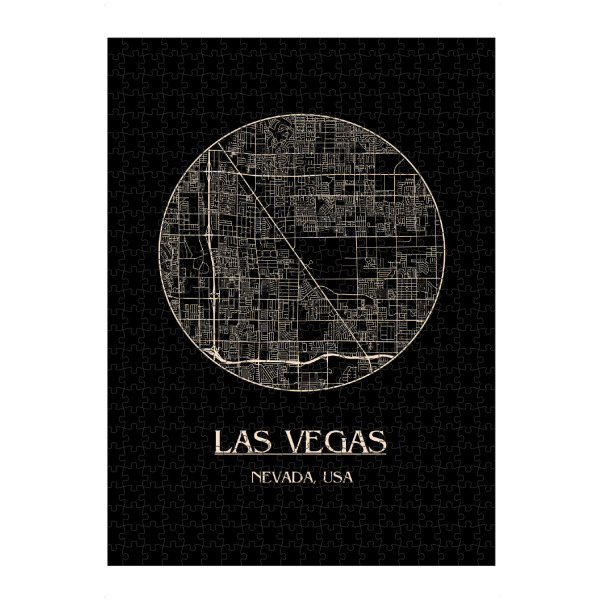 Puzzle Ravensburger "Retro Mao of Las Vegas Nevada 2" artboxONE - Reise,Schwarzweiß,Städte / Las Vegas - Retro,Mao,Las vegas,Nevada - Bild Retro