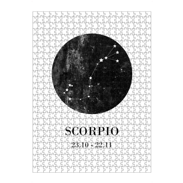 Puzzle Ravensburger "Scorpio 3" artboxONE - Typografie,Natur,Für Kinder,Schwarzweiß