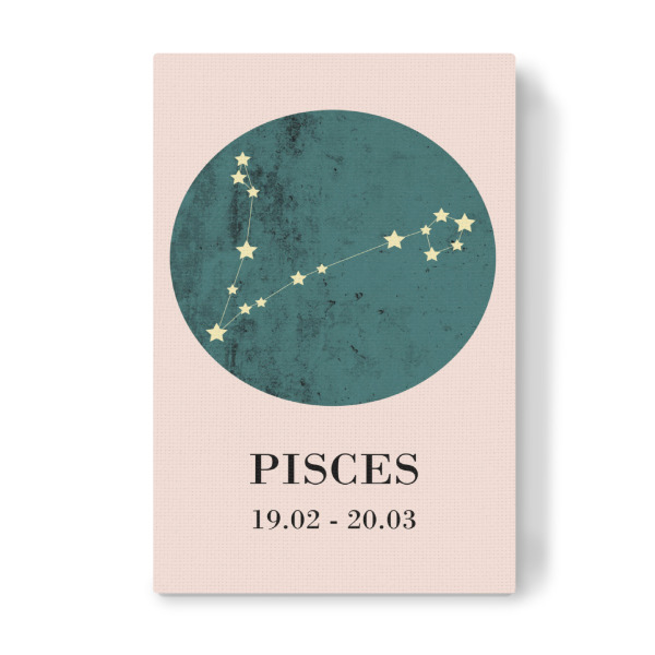 Leinwandbild "Pisces 2" artboxONE - Typografie,Natur,Für Kinder