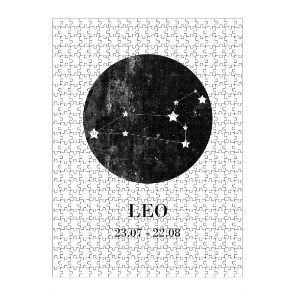 Puzzle Ravensburger "Leo 3" artboxONE - Typografie,Natur,Für Kinder,Schwarzweiß