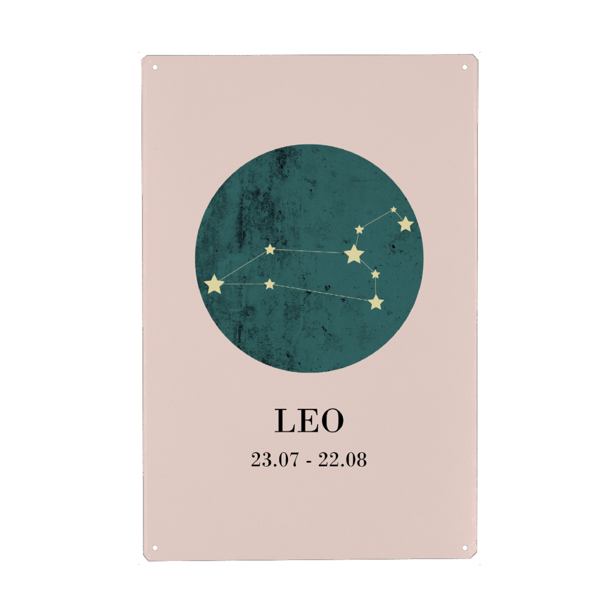 Metall Poster "Leo 2" artboxONE - Typografie,Natur,Für Kinder