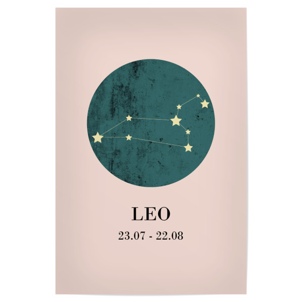 Poster 30x20 cm "Leo 2" artboxONE - Typografie,Natur,Für Kinder