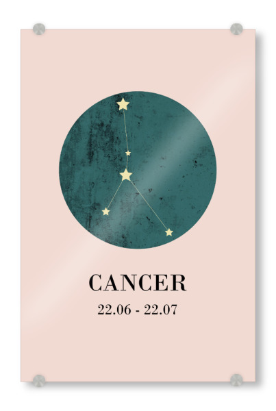 Acrylglasbild "Cancer 2" artboxONE - Typografie,Natur,Für Kinder
