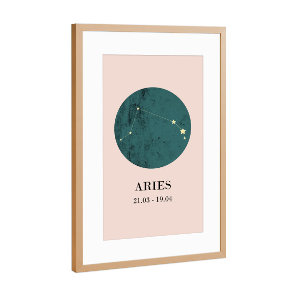 Poster mit Rahmen Kupfer "Aries 2" artboxONE - Natur,Für Kinder