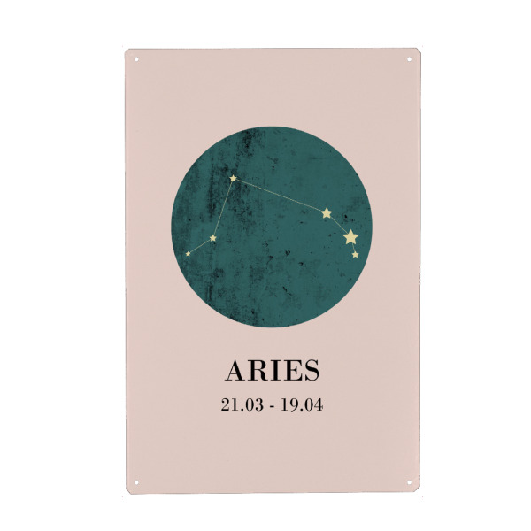 Metall Poster "Aries 2" artboxONE - Natur,Für Kinder