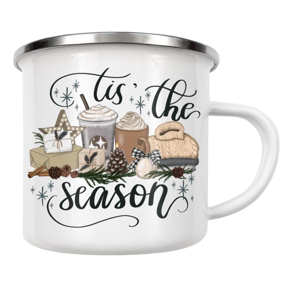 Emaille Tasse "Die Jahreszeit-Winter-Illustration" artboxONE - Weihnachten,Buchstaben,Essen & Trinken / Obst & Gemüse,Festivals