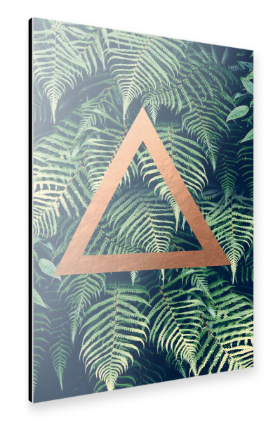 Alu-Dibond "Geometric Triangle Fern" 30x20 cm artboxONE