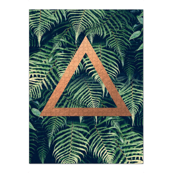 Puzzle Ravensburger "Geometric Triangle Fern" artboxONE - Natur,Geometrie,Festivals