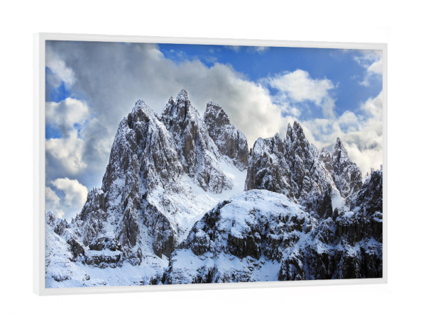 Poster mit weißem Rahmen "Drei Zinnen 2" artboxONE - Natur