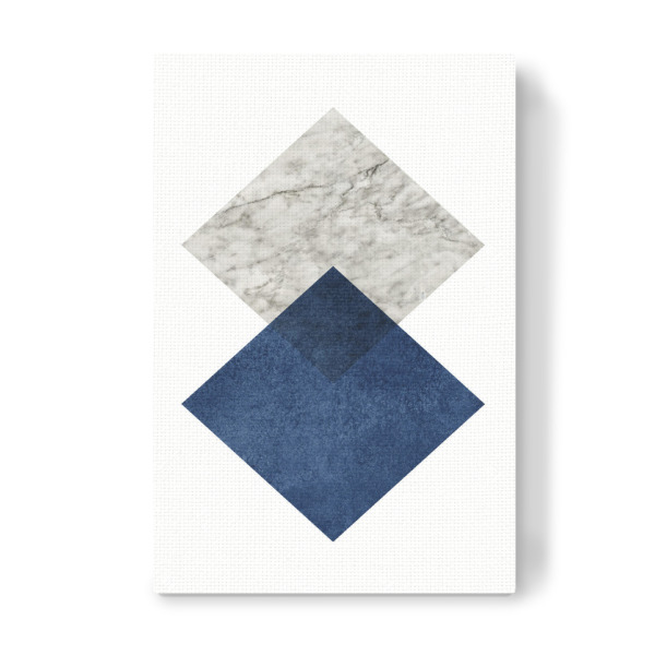 Leinwandbild "Navy Blue Marble Abstract" artboxONE - Abstrakt,Geometrie,Marmor - Marmor,Indigo