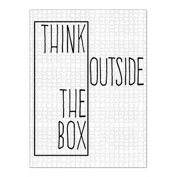 Puzzle Ravensburger "Think Outside Of The Box" artboxONE - Typografie,Schwarzweiß,Für Papa,Männer