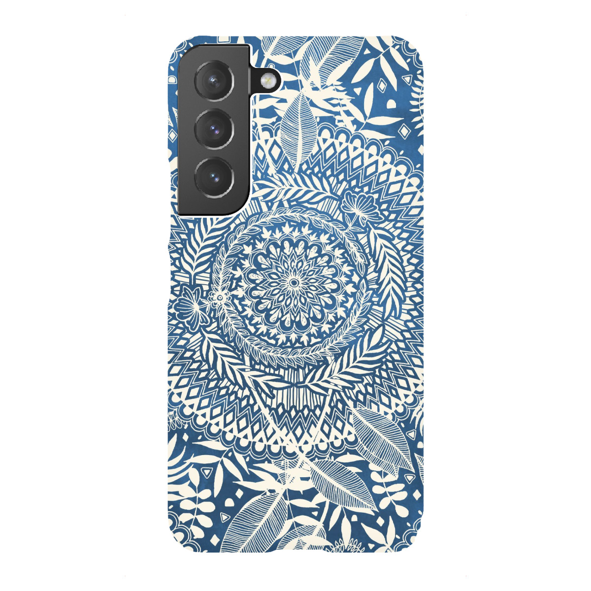 "Diamond and Doodle Mandala On Blue"für Samsung Galaxy - Premium-Case Handyhülle artboxONE