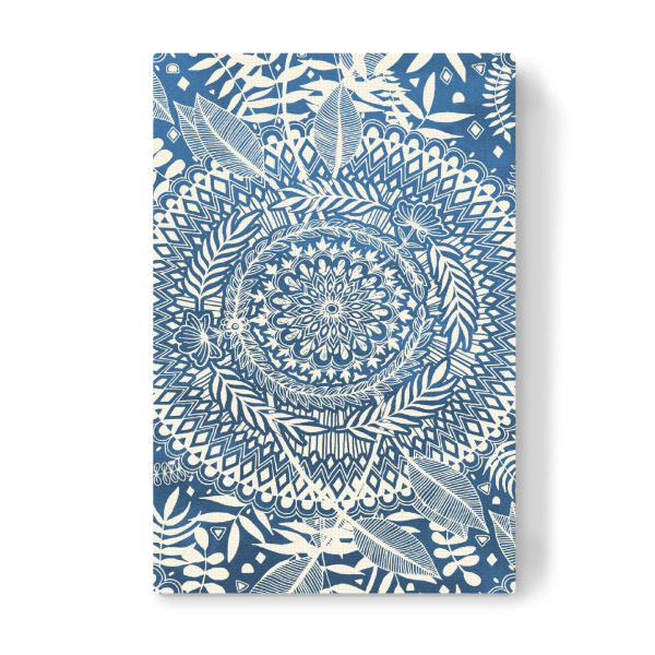 Leinwandbild "Diamond and Doodle Mandala On Blue" artboxONE - Floral,Abstrakt,Festivals