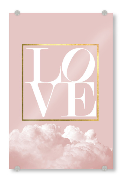 Acrylglasbild "Love 9" artboxONE - Typografie,Natur,Liebe