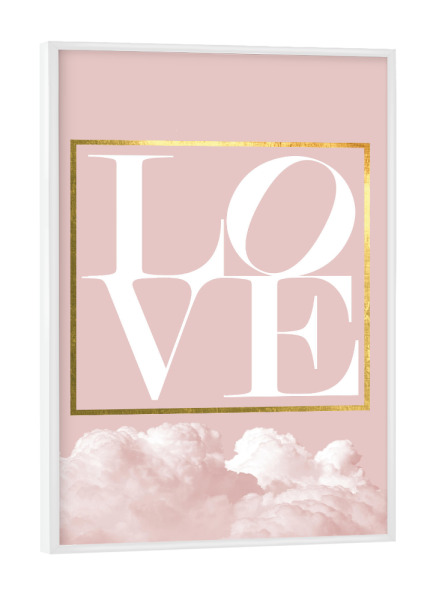 Poster mit weißem Rahmen "Love 9" artboxONE - Typografie,Natur,Liebe