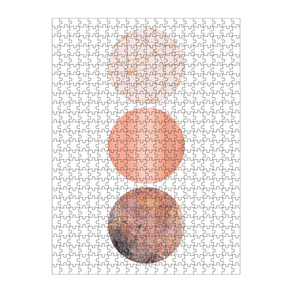 artboxONE Puzzle "Blush Pink and Copper Minimalist" artboxONE - Geometrie
