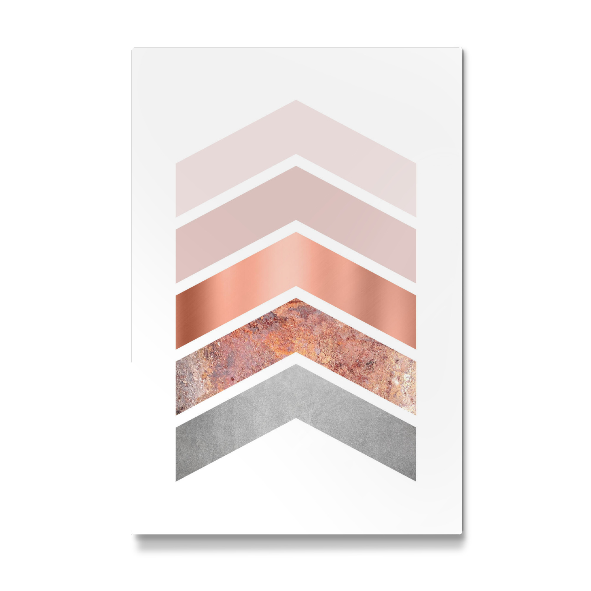 Galerie-Print "Blush Pink and Copper Chevrons" 30x20 cm artboxONE