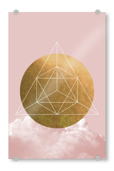 Acrylglasbild "Blush Gold Lux" artboxONE - Natur,Abstrakt,Geometrie