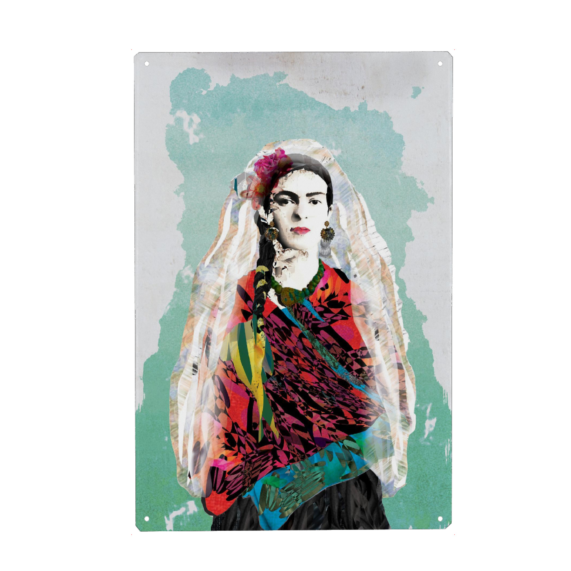 Metall Poster "Frida With Vail" artboxONE - Menschen