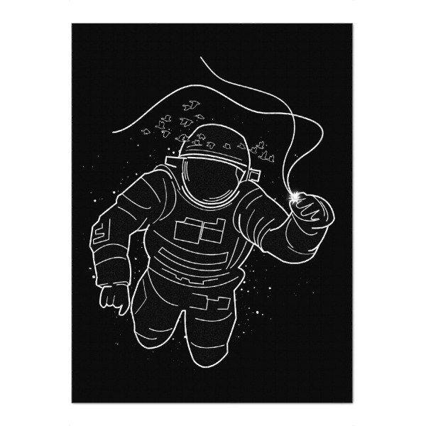 Puzzle Ravensburger "Astronaut 5" artboxONE - Schwarzweiß,Fiktion,Galaxy