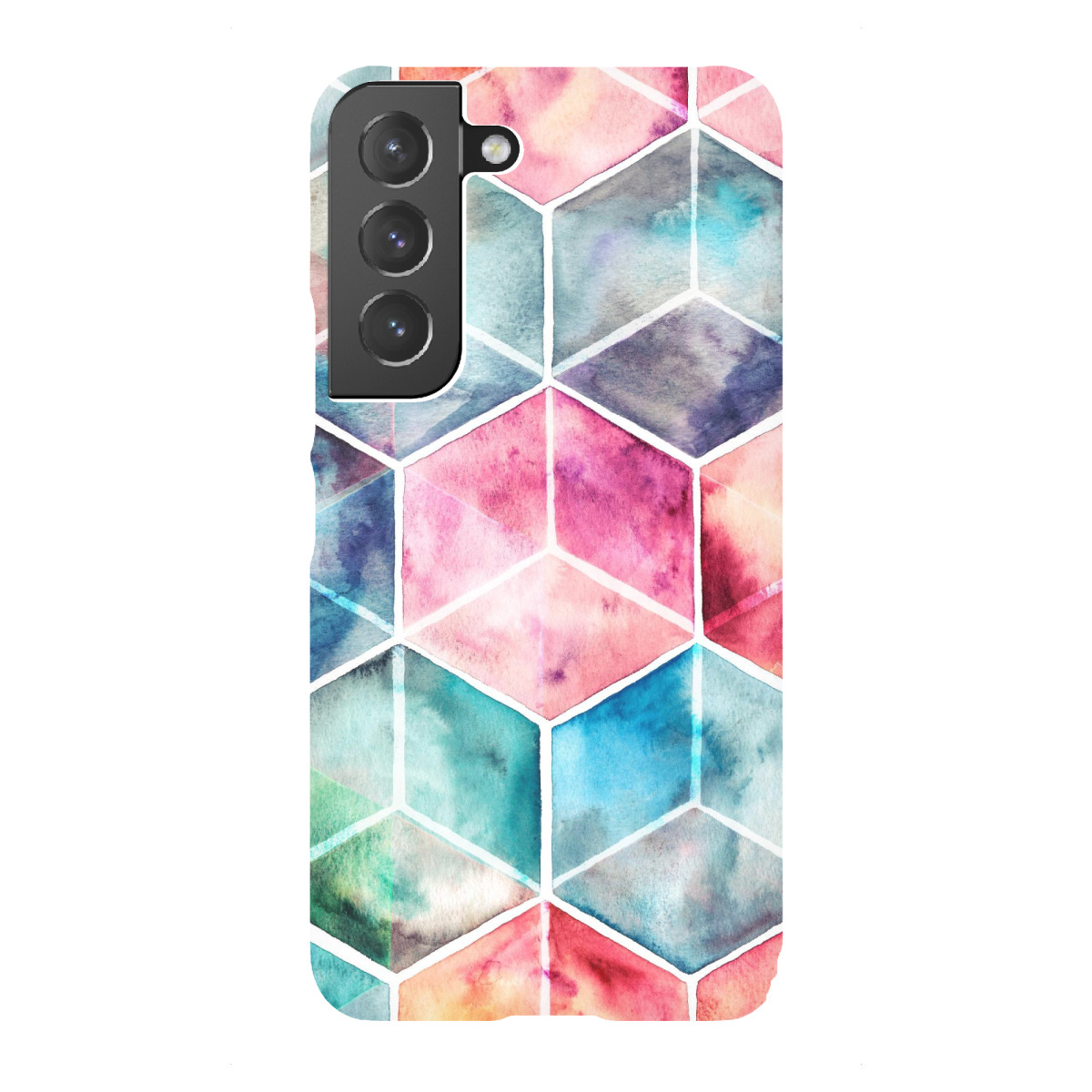 "Translucent Watercolor Hexagon Cubes"für Samsung Galaxy - Premium-Case Handyhülle artboxONE