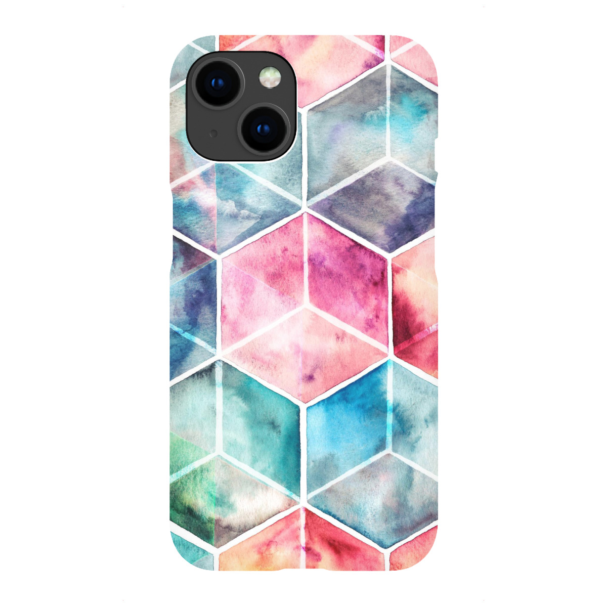 iPhone "Translucent Watercolor Hexagon Cubes" Premium-Case Handyhülle artboxONE