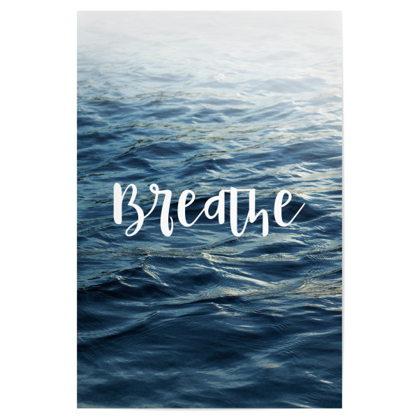 Poster "Breathe - Mindful Art Piece" artboxONE - Typografie,Natur,Reise,Liebe,Festivals