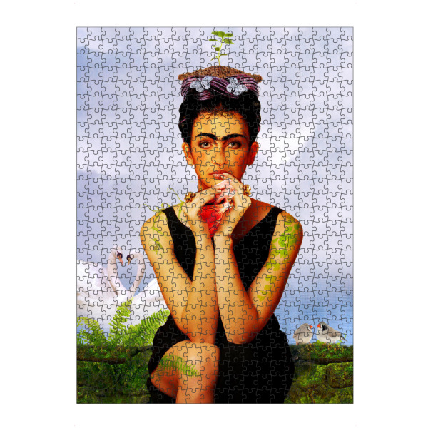 artboxONE Puzzle "Heart 2" artboxONE - Menschen - Frida kahlo,Vögel,Liebe,Schwan,Feministin,Feministin,Kahlo,Frida - Bild Frida kahlo