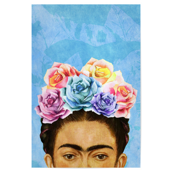 Poster "Peek-A-Boo Frida Blue" artboxONE - Menschen - Frida kahlo,Frida,Frida kahlo art,Frida kahlo poster,Frida kahloprint