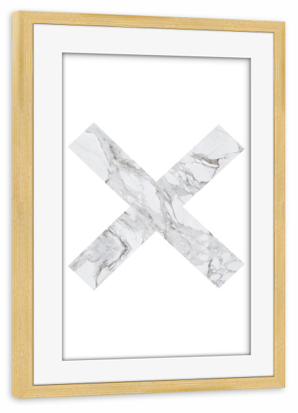 Poster mit Rahmen kiefer "Geometric Marble 4" artboxONE - Geometrie,Marmor