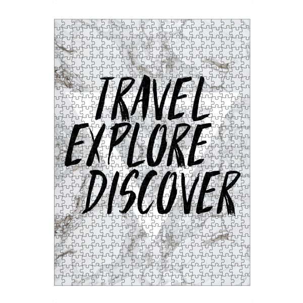 Puzzle Ravensburger "Travel Inspirational Quote" artboxONE - Typografie,Reise,Geometrie,Marmor,Festivals