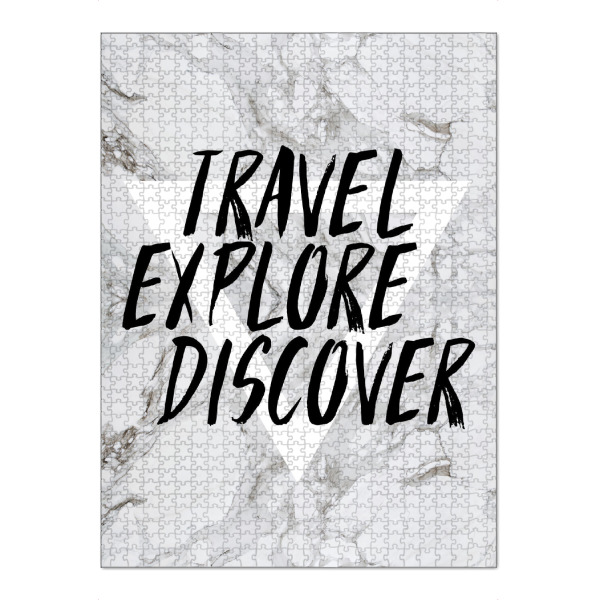 Puzzle Ravensburger "Travel Inspirational Quote" artboxONE - Typografie,Reise,Geometrie,Marmor,Festivals
