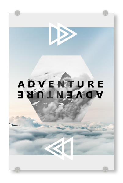 Acrylglasbild "Adventure 3" artboxONE - Typografie,Geometrie,Festivals