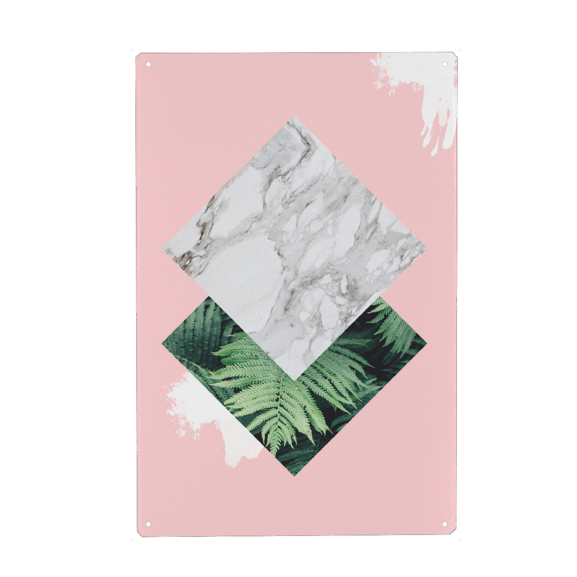 Metall Poster "Marble Pink" artboxONE - Natur,Abstrakt,Geometrie,Marmor