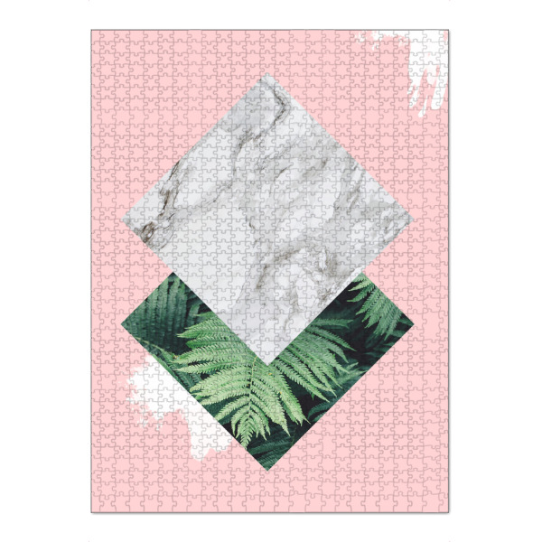 Puzzle Ravensburger "Marble Pink" artboxONE - Natur,Abstrakt,Geometrie,Marmor
