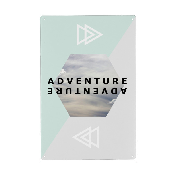 Metall Poster "Adventure" artboxONE - Geometrie,Festivals
