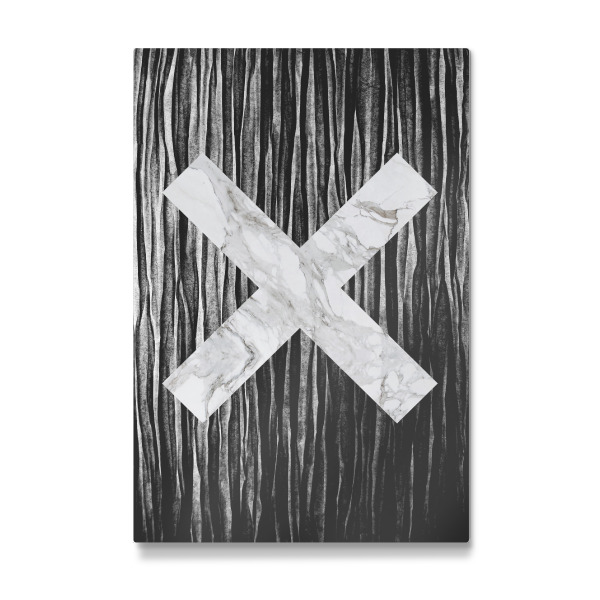 Galerie-Print "Marble Gray Cross" 30x20 cm artboxONE